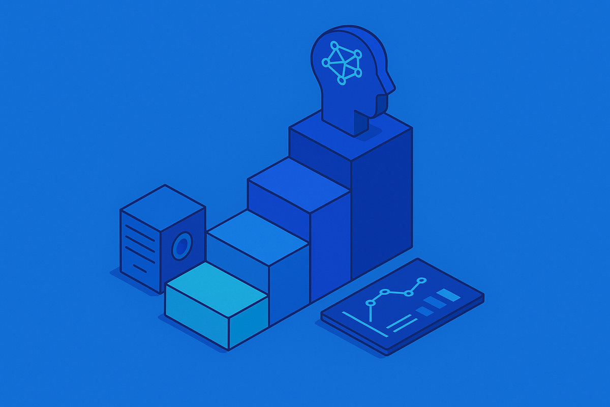 Cover illustration for “AI Maturity Model for Enterprise Adoption Stages”