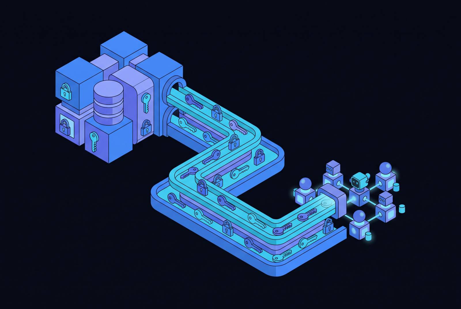 Cover illustration for “Syncing Source System Access Controls to AI Agents Without Manual Reconfiguration”