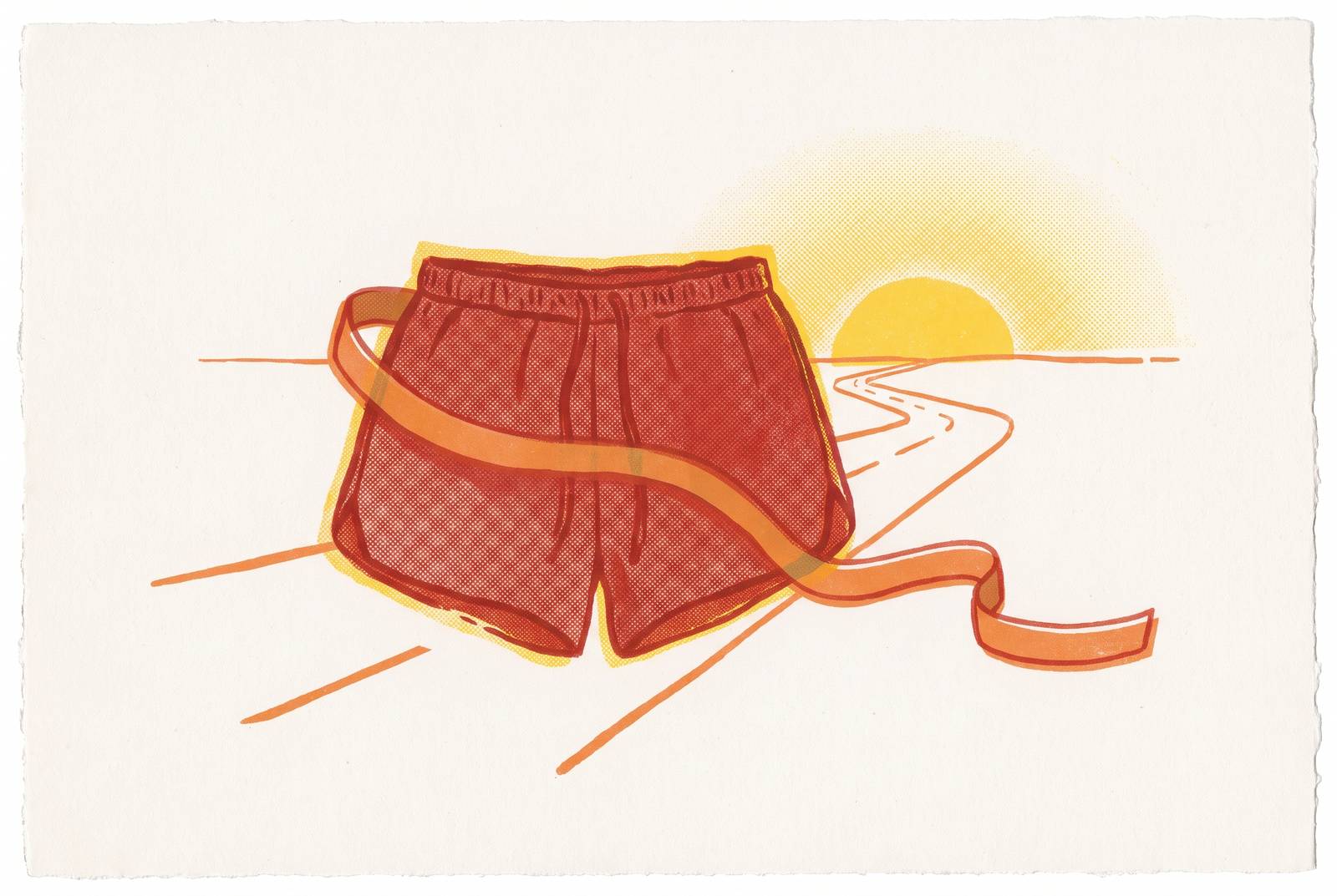 Cover illustration for “The Finish Line Is Just the Beginning of What Those Shorts Can Mean”