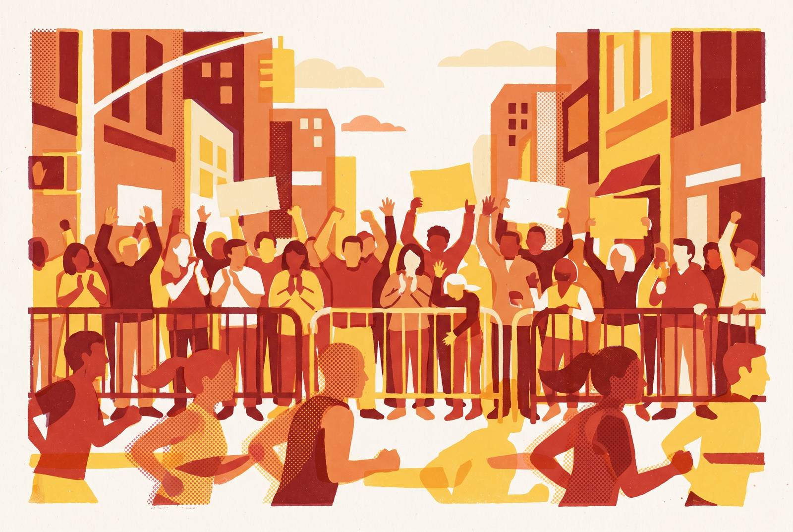 Cover illustration for “The Spectator Experience at Big City Marathons”