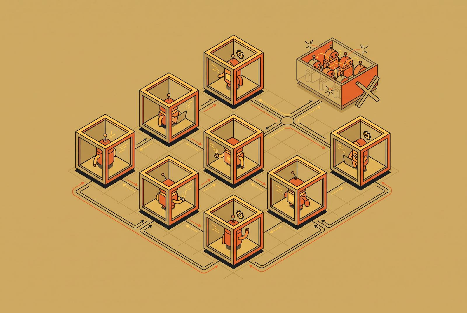 Cover illustration for “Why Coding Agents Need Isolated VMs Instead of Shared Containers”