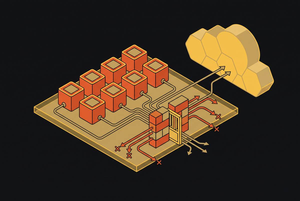 Cover illustration for “Network and Egress Controls for Cloud Coding Agent VMs”