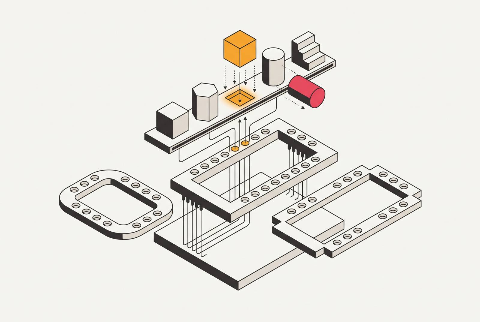 Cover illustration for “Model Selection Inside a Harness-Agnostic Agent Stack”