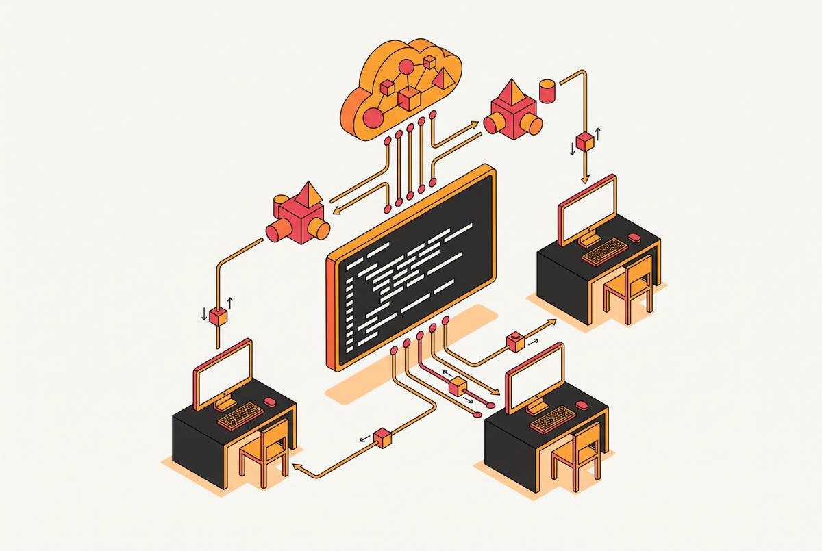 Cover illustration for “Claude Code Adoption in Engineering Teams Without the IDE”