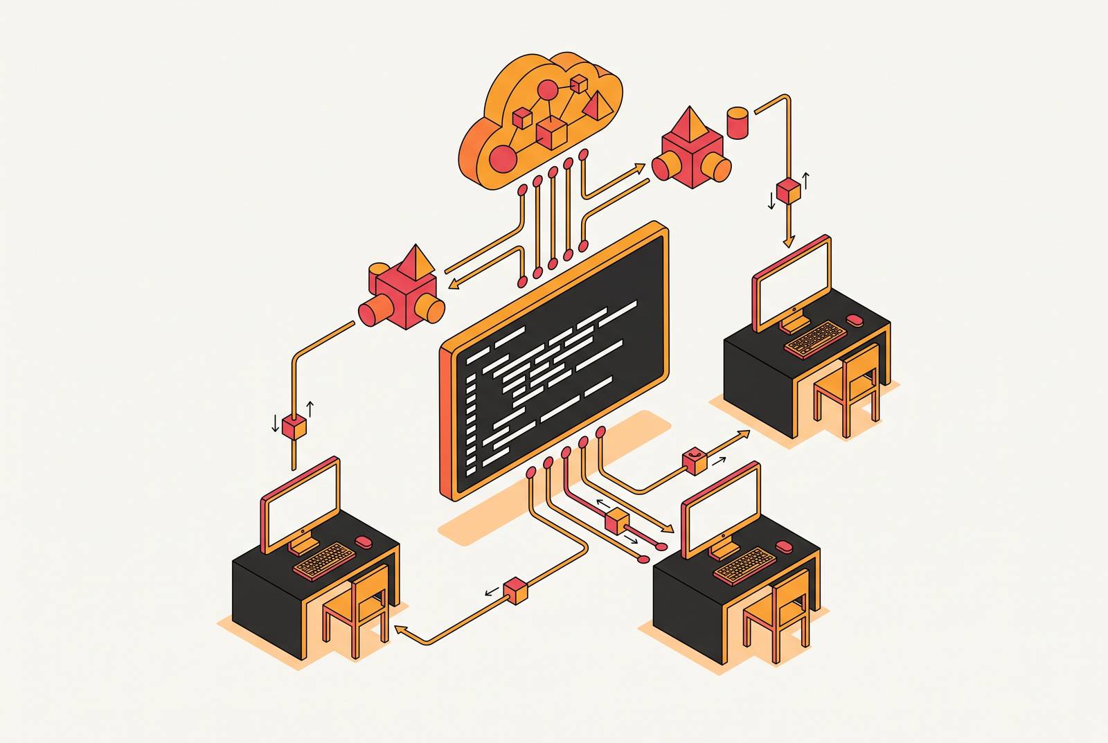 Cover illustration for “Claude Code Adoption in Engineering Teams Without the IDE”