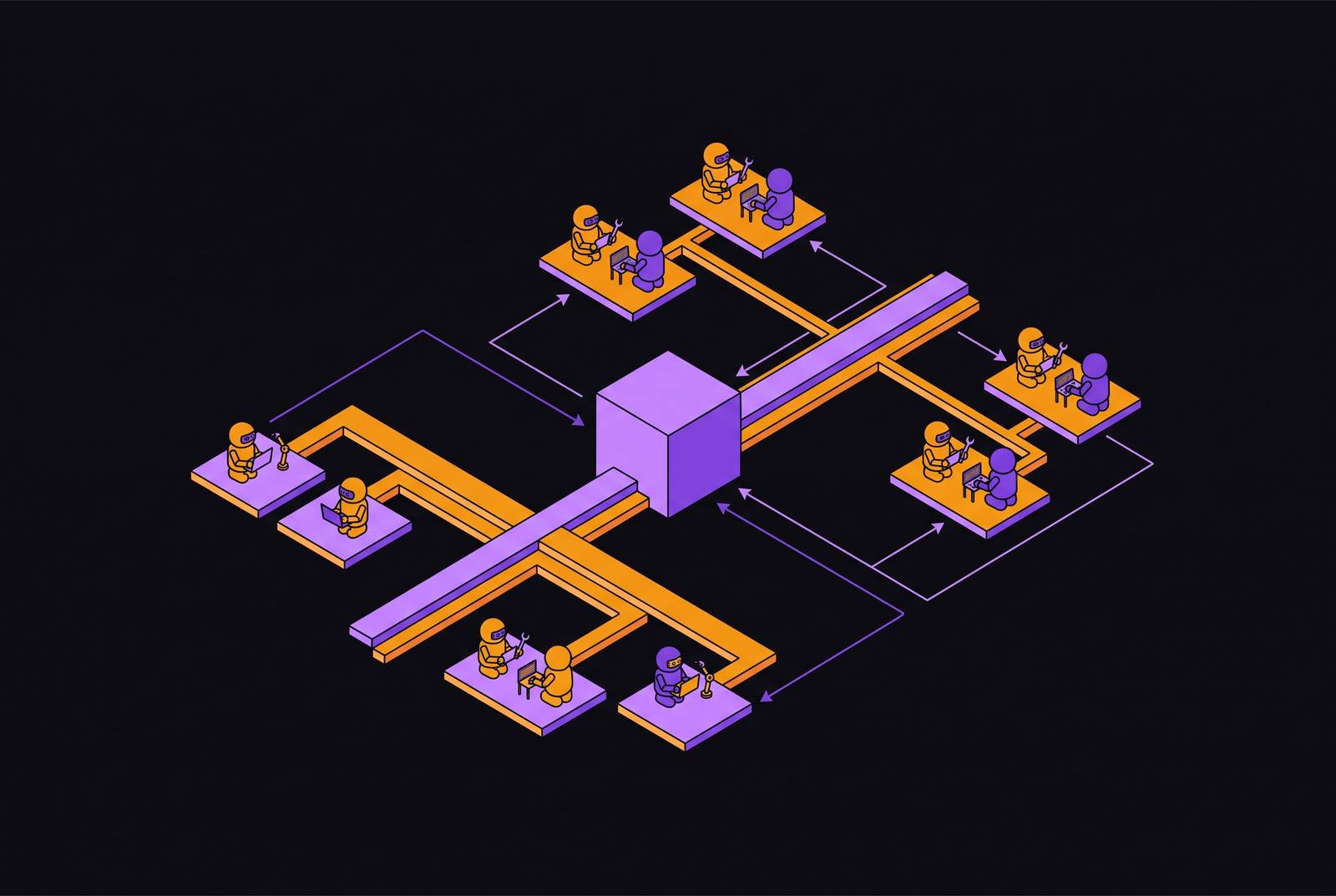 Cover illustration for “Git Worktrees for Concurrent Coding Agents”