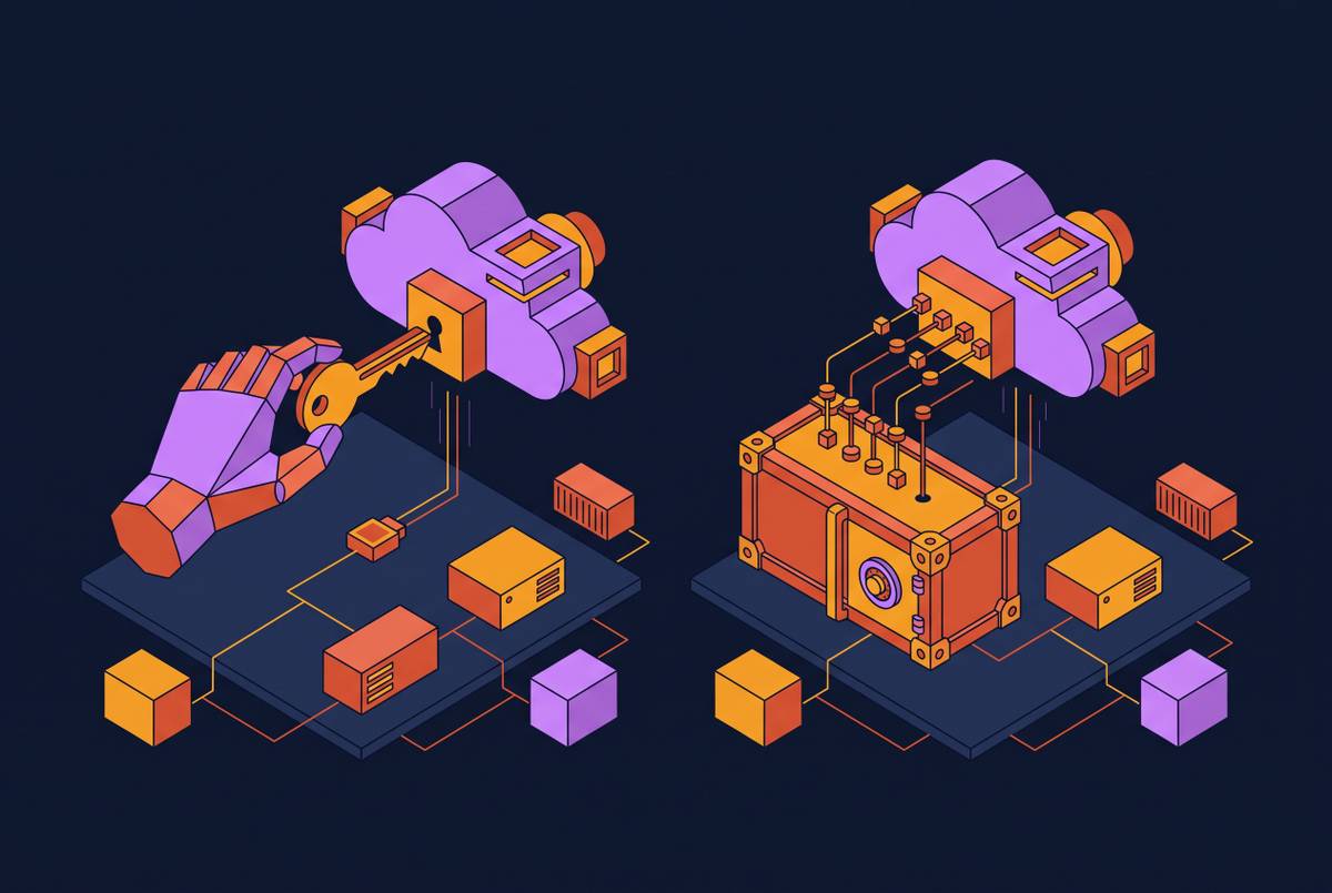 Cover illustration for “Bring-Your-Own API Key Versus Managed Credentials in Cloud Agents”