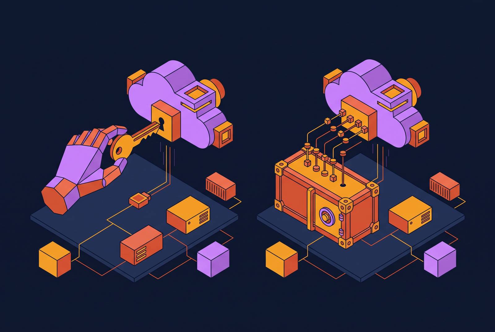 Cover illustration for “Bring-Your-Own API Key Versus Managed Credentials in Cloud Agents”