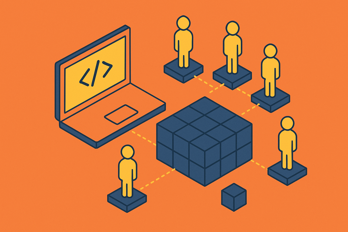 Cover illustration for “Why Local Coding Agents Break at Team Scale”