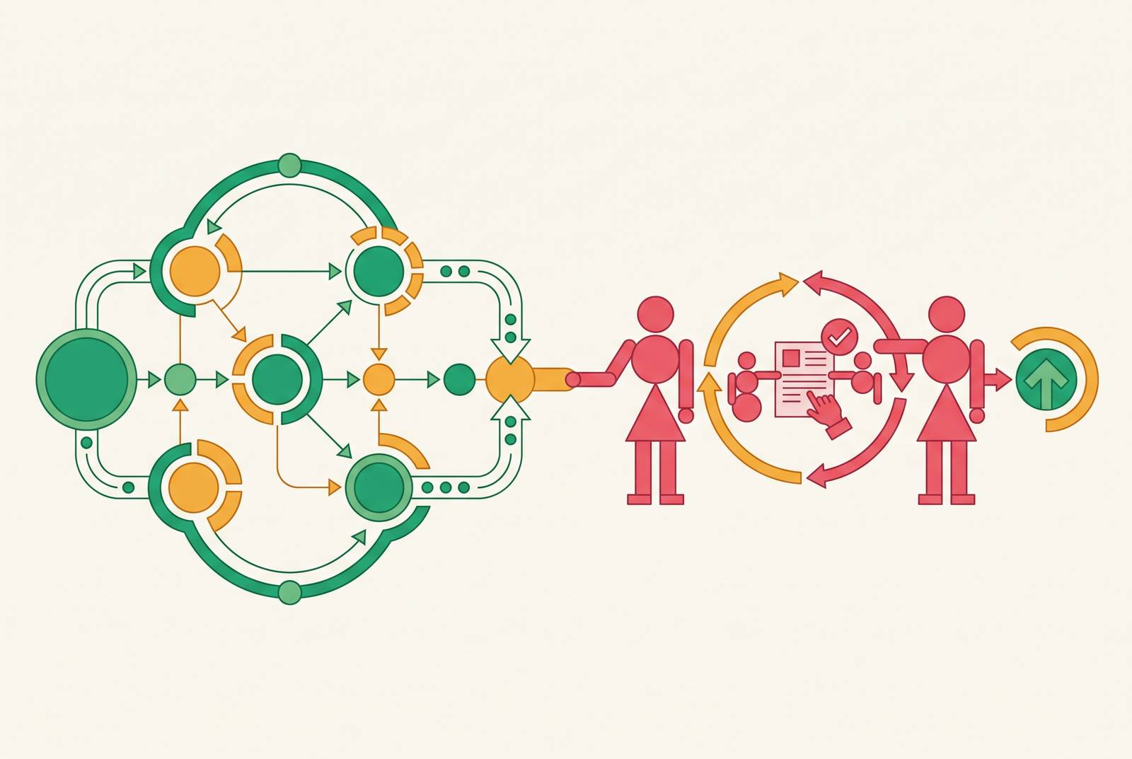 Cover illustration for “AI Agent Workflows vs Human-in-the-Loop HR Processes”