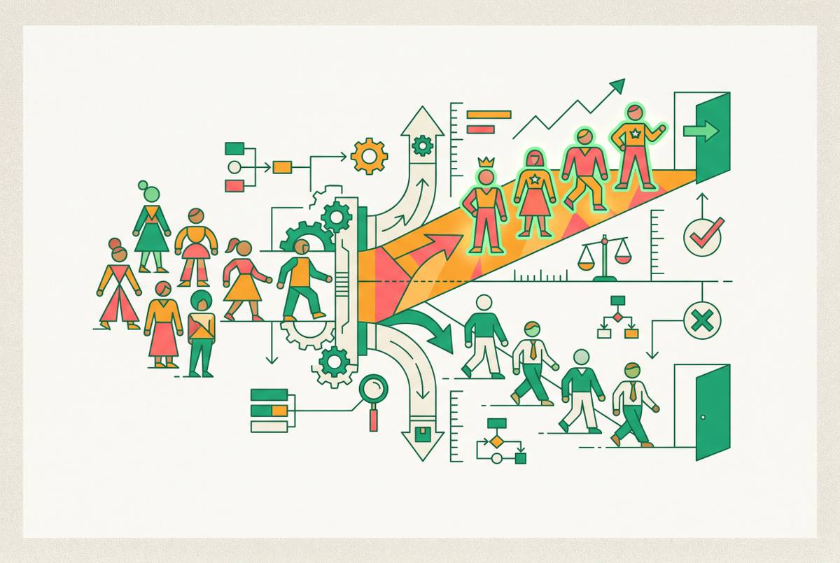Cover illustration for “Regrettable vs Non-Regrettable Turnover Measurement for Scaling Teams”