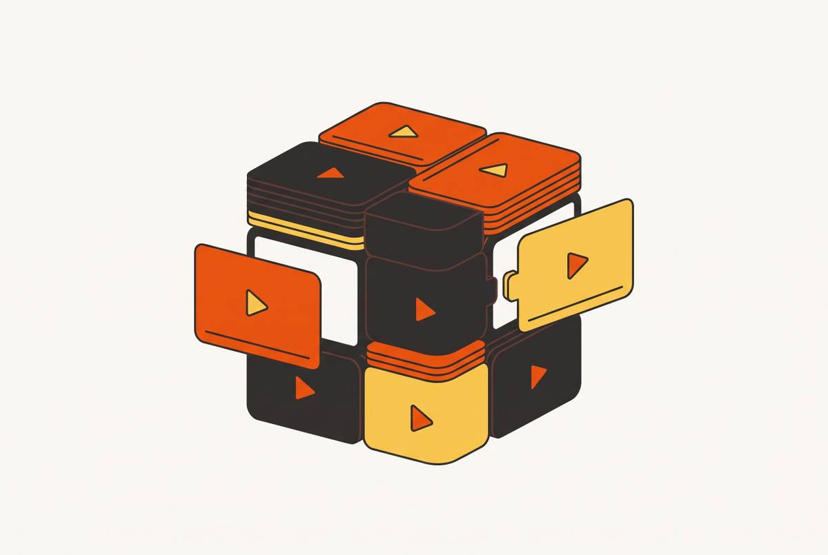 Cover illustration for “Building a Modular Help Video Library for a Multi-Product SaaS”