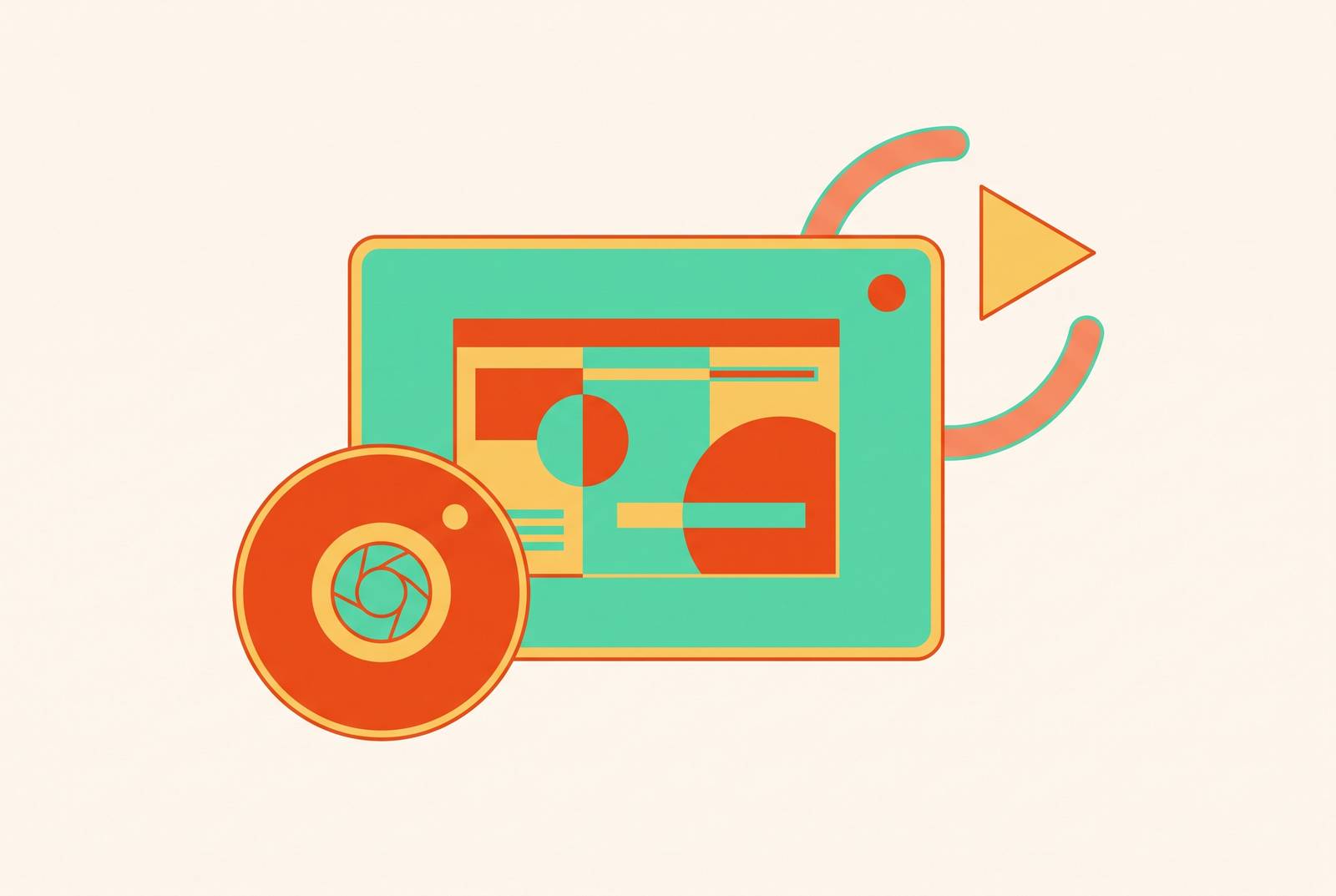 Cover illustration for “Screen and Camera Simultaneous Recording for Course Demos”