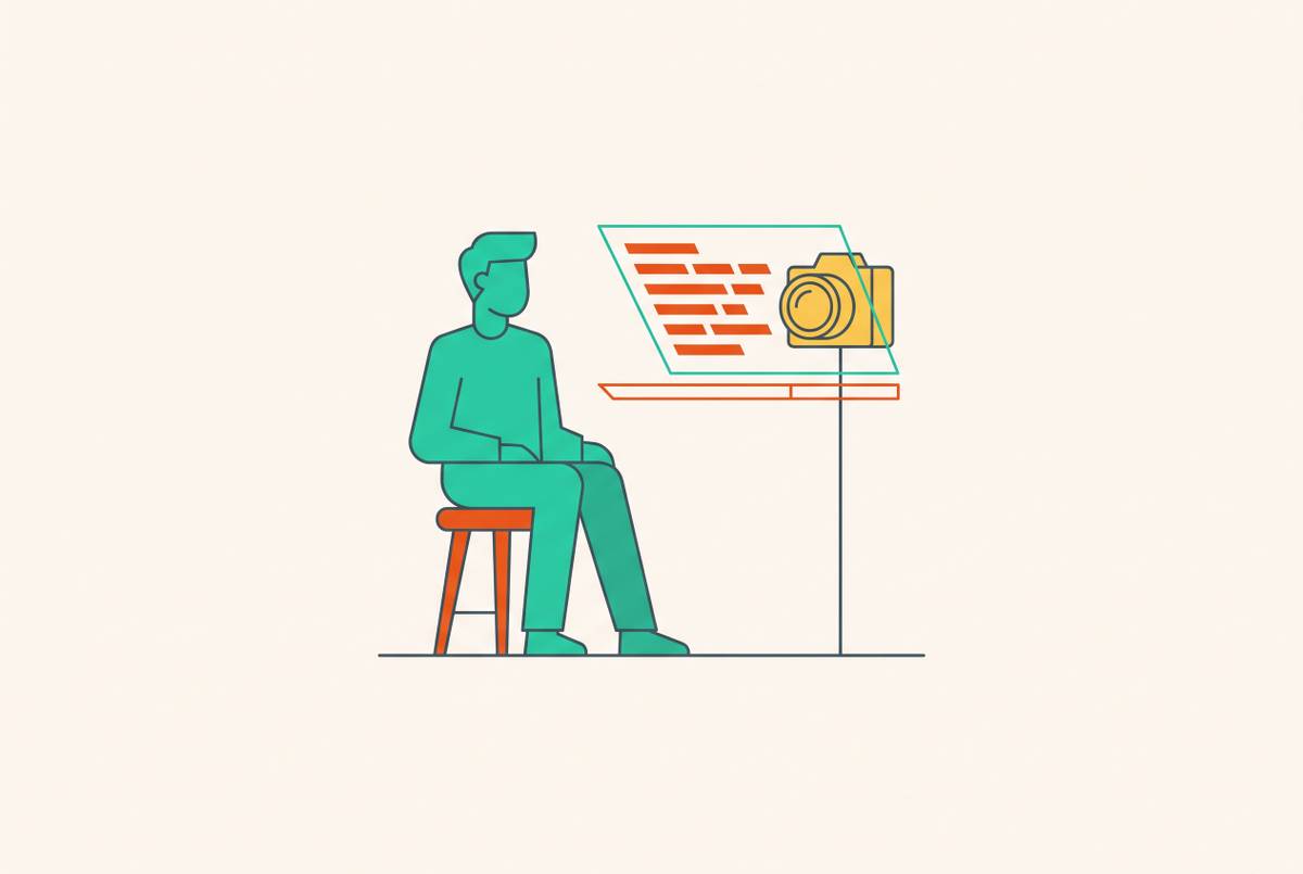 Cover illustration for “Teleprompter Use for Solo Course Narration”