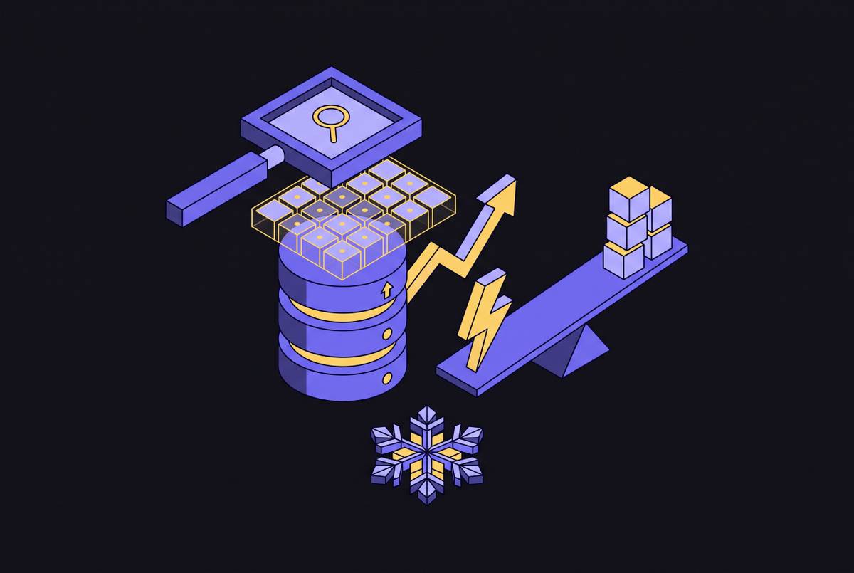 Cover illustration for “Snowflake Search Optimization Service Trade-Offs”