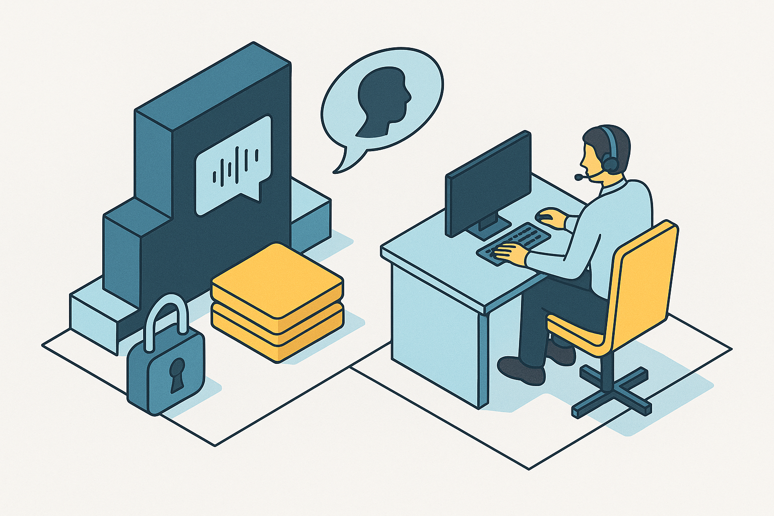 Cover illustration for “Running a Voice AI Pilot in a Regulated Contact Centre”