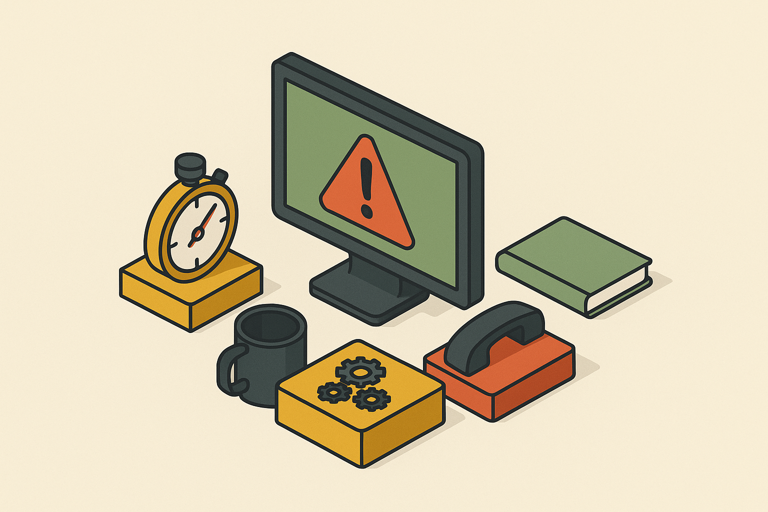 Cover illustration for “The First Thirty Minutes of a Production Incident”