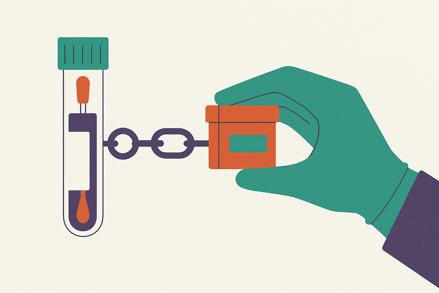 Cover illustration for “Specimen Chain-of-Custody for At-Home Collection Kits”