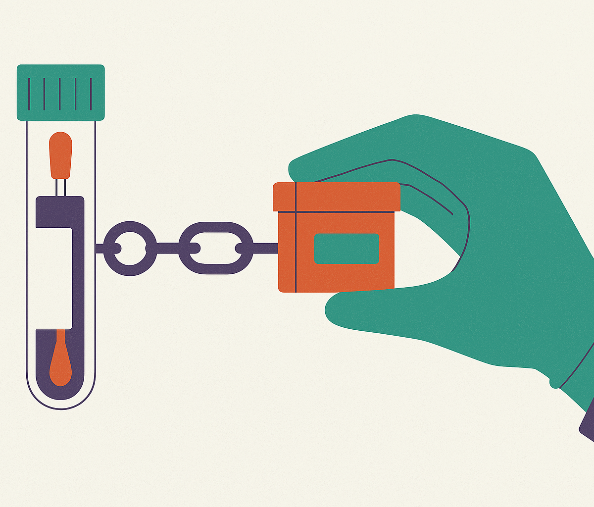 Cover illustration for “Specimen Chain-of-Custody for At-Home Collection Kits”