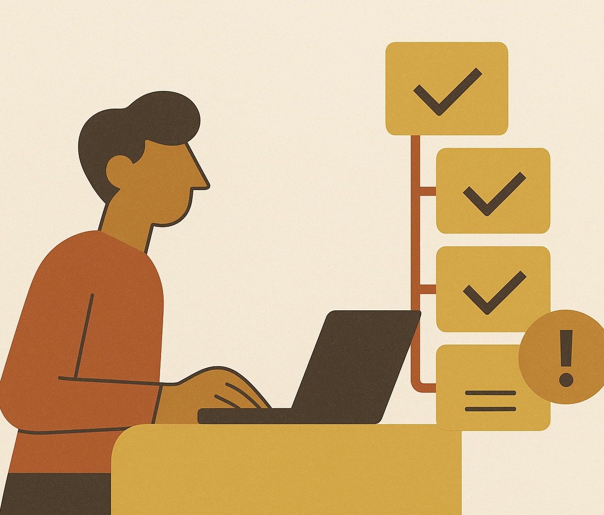 Cover illustration for “Designing an Exception Queue for Arrival Notices”