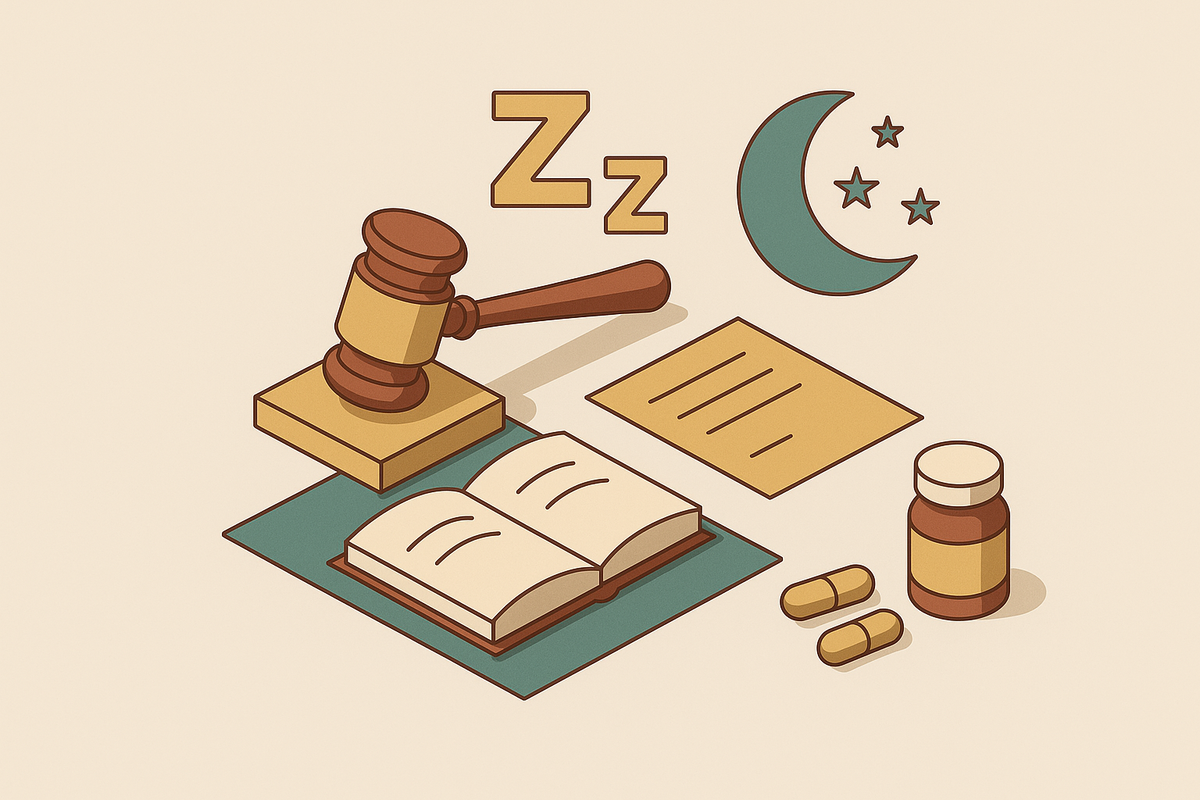 Cover illustration for “Keeping sleep-product claims inside DSHEA structure-function limits”