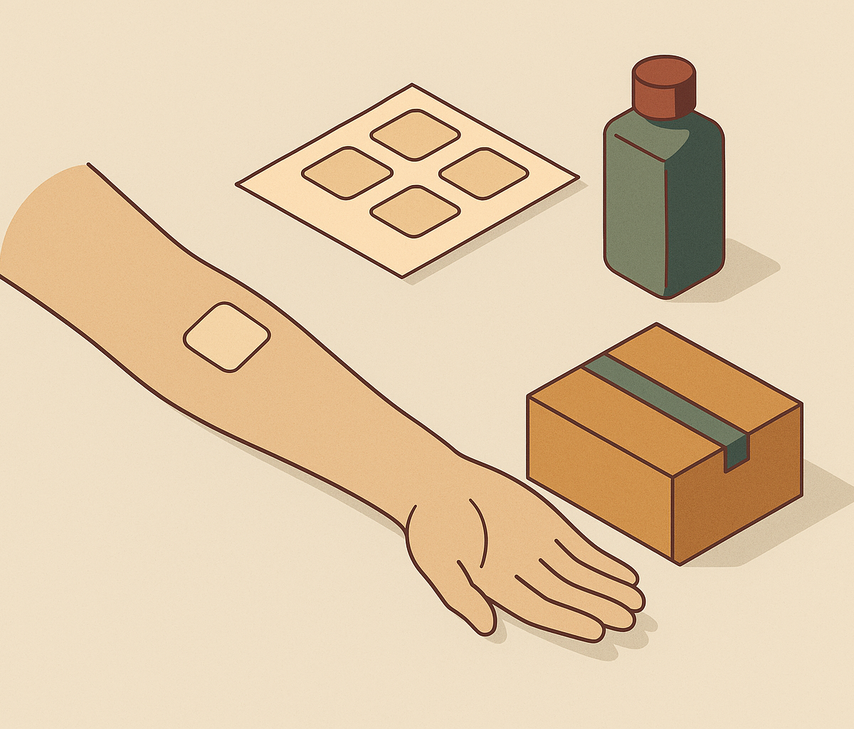Cover illustration for “Adhesion and skin-irritation testing before a patch ships”