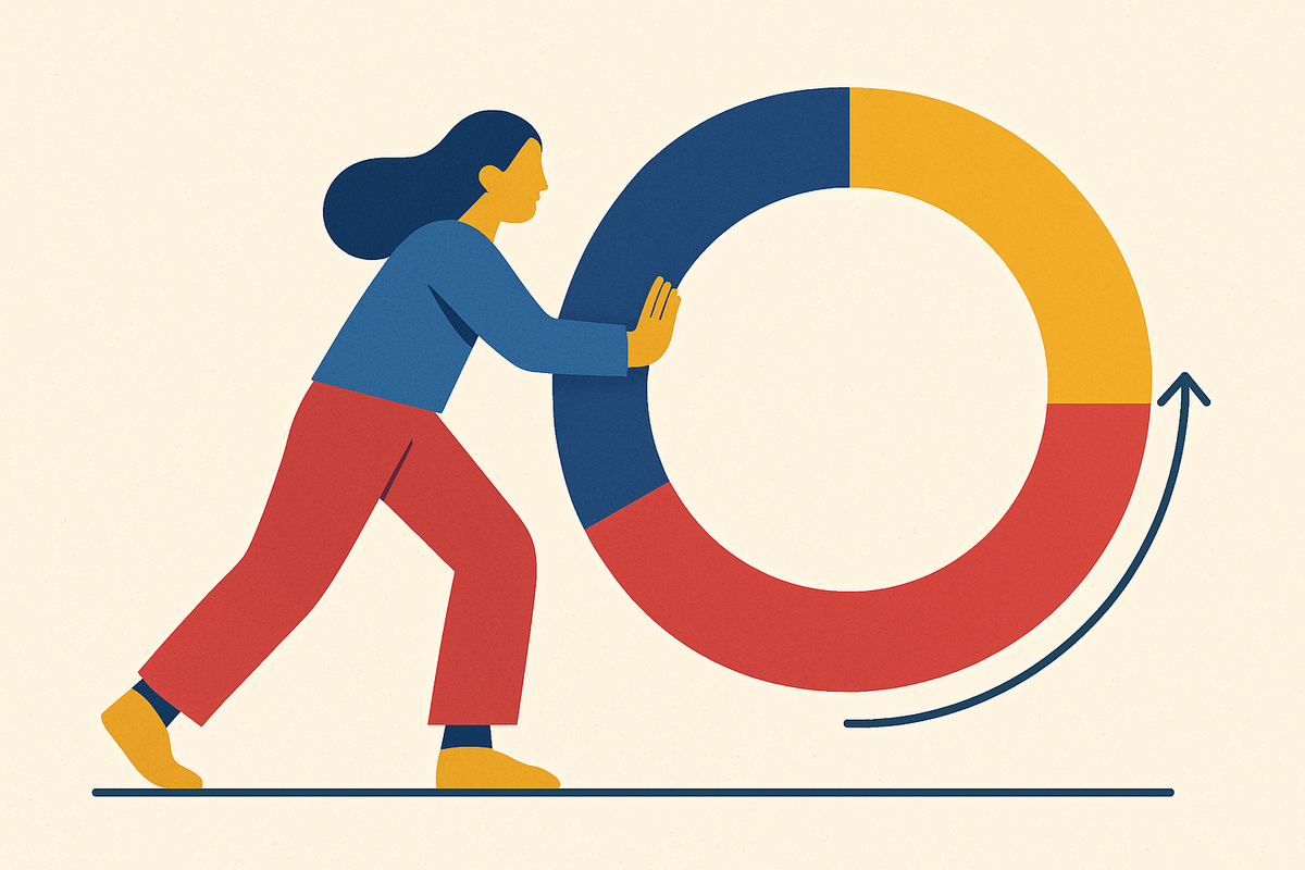 Cover illustration for “Pacing Paid Media Against a Nine-Month Sales Cycle”