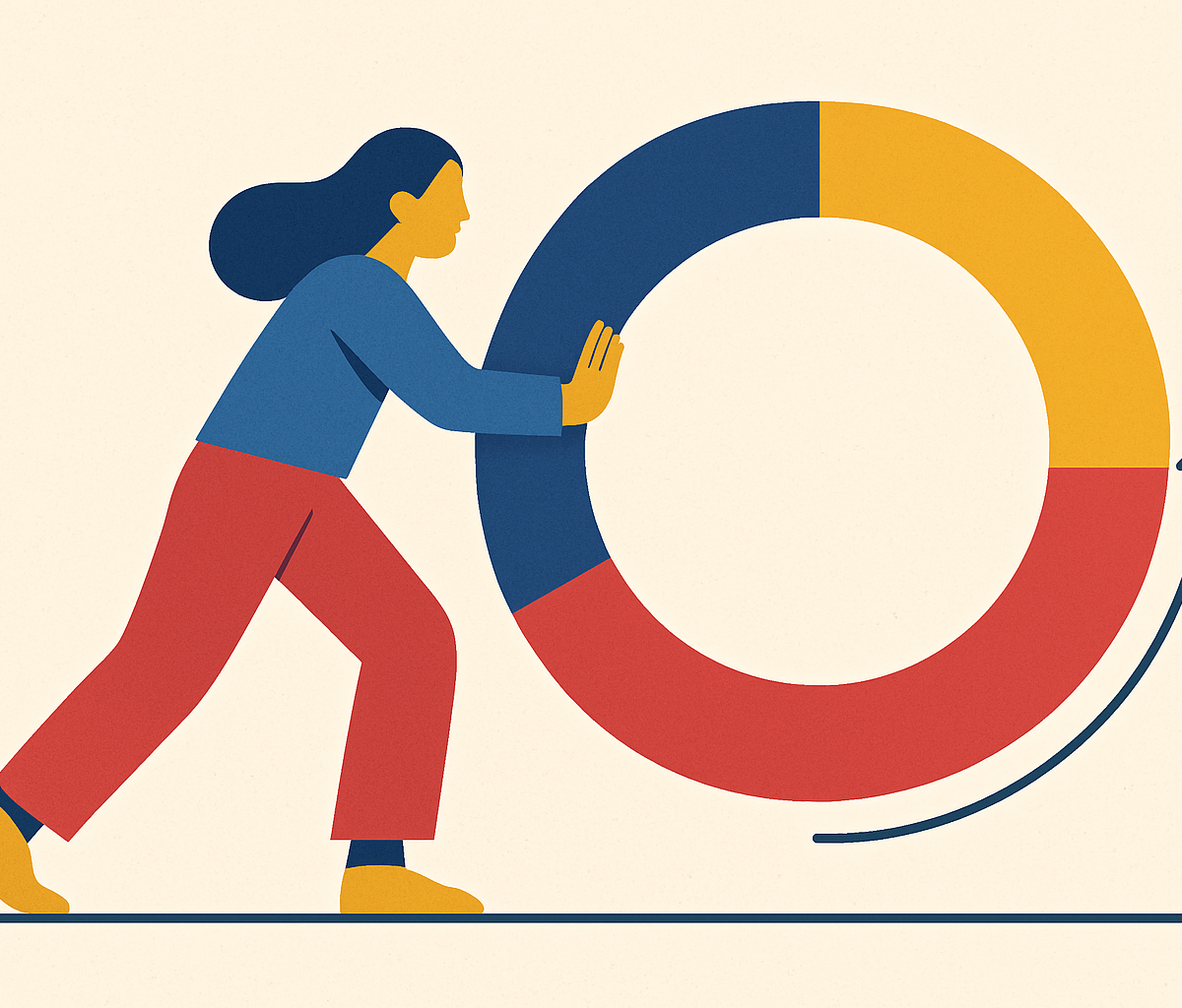 Cover illustration for “Pacing Paid Media Against a Nine-Month Sales Cycle”