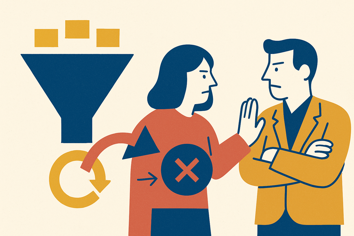 Cover illustration for “Rebuilding the Lead Lifecycle When Sales and Marketing Disagree”