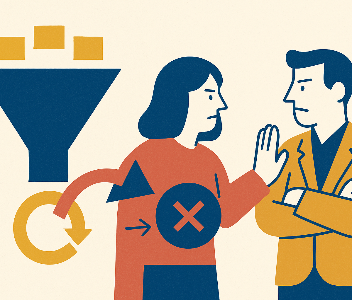 Cover illustration for “Rebuilding the Lead Lifecycle When Sales and Marketing Disagree”