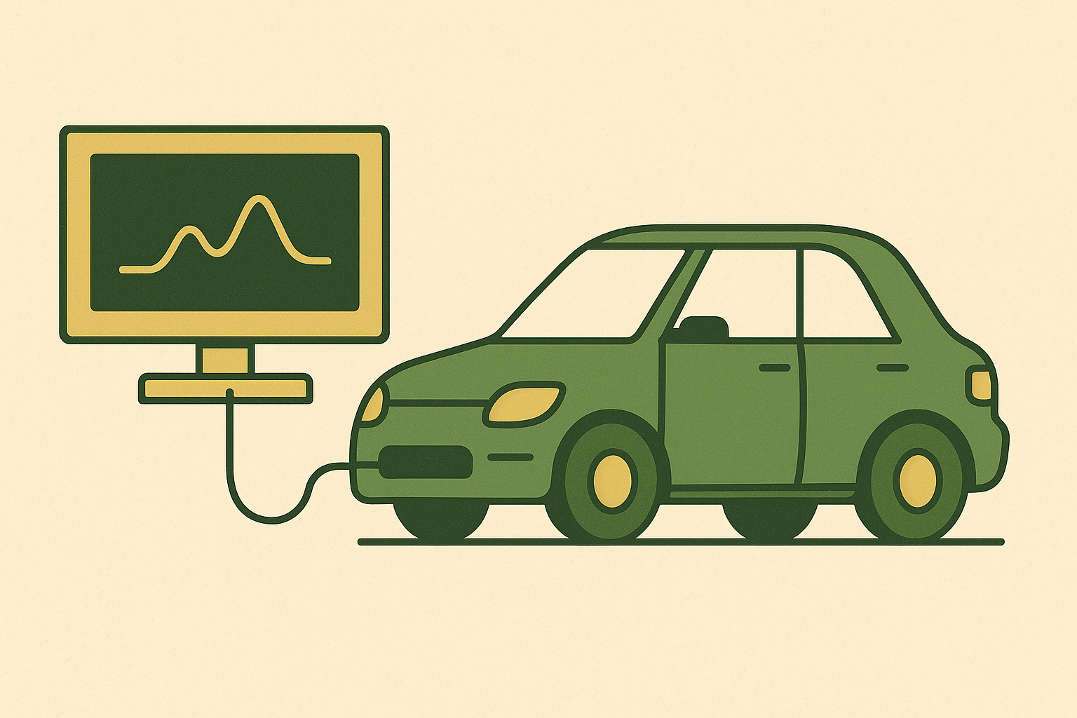 Cover illustration for “Calibrating Low-Cost Vehicle Sensors Against a Reference Monitor”