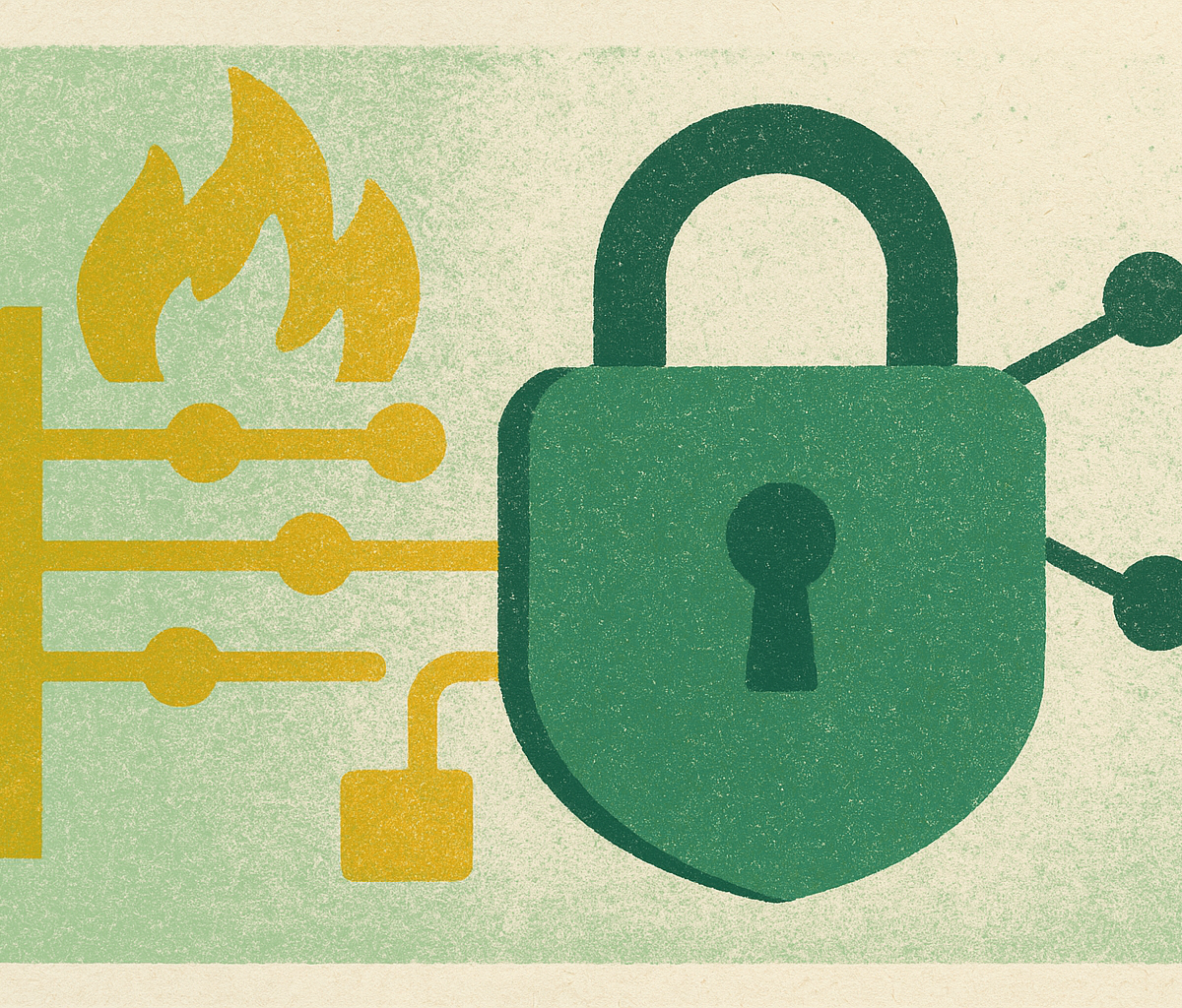 Cover illustration for “Egress Firewall Rules for Sandboxed LLM Tool Calls”