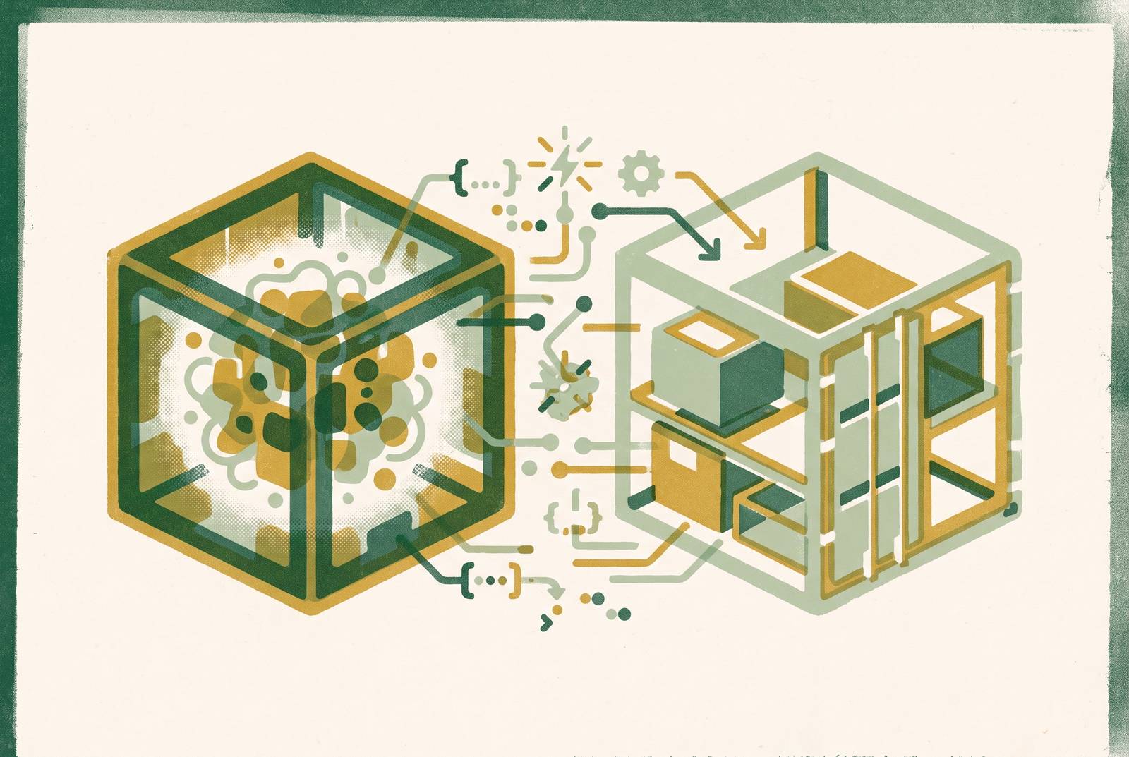 Cover illustration for “Docker Sandbox vs Container: What the Difference Means for AI Code Execution”
