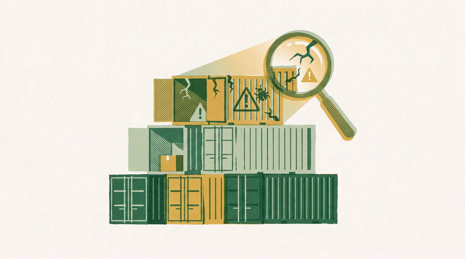 Cover illustration for “Open Source Docker Image Vulnerability Scanners Compared”