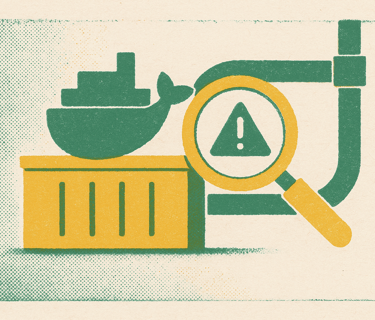 Cover illustration for “Scanning Docker Images for Vulnerabilities in CI Pipelines”