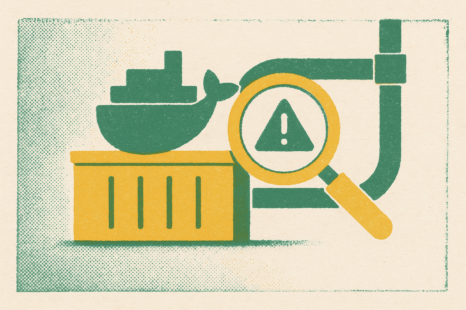 Cover illustration for “Scanning Docker Images for Vulnerabilities in CI Pipelines”