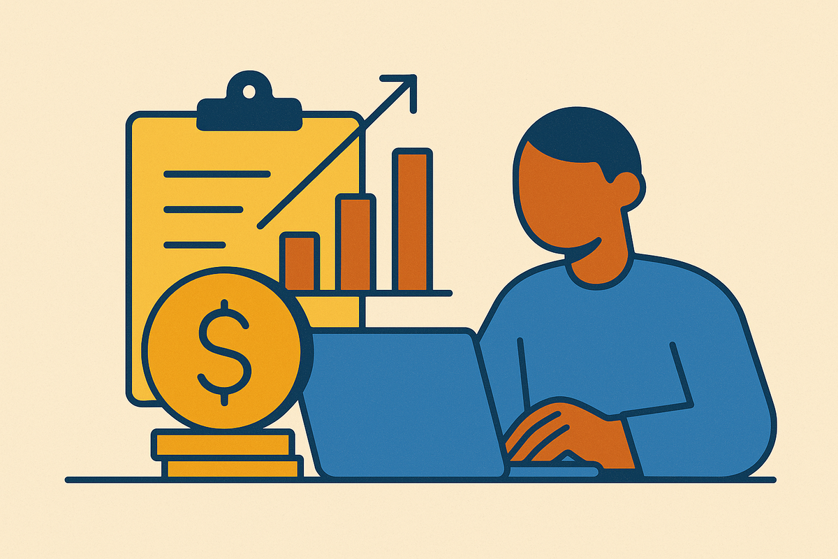 Cover illustration for “PEO Cost per Employee Benchmarks for Series B Startups”