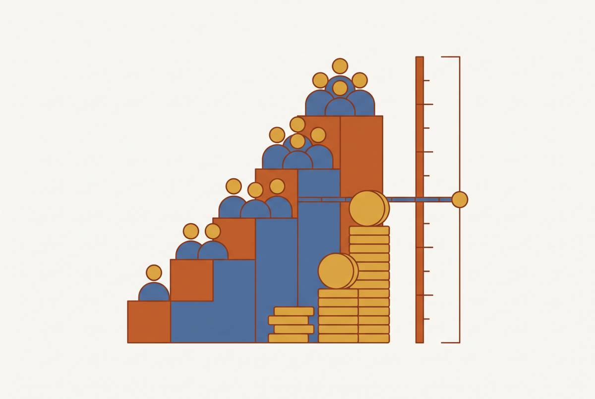 Cover illustration for “PEO Cost per Employee Benchmarks for Series B Startups”