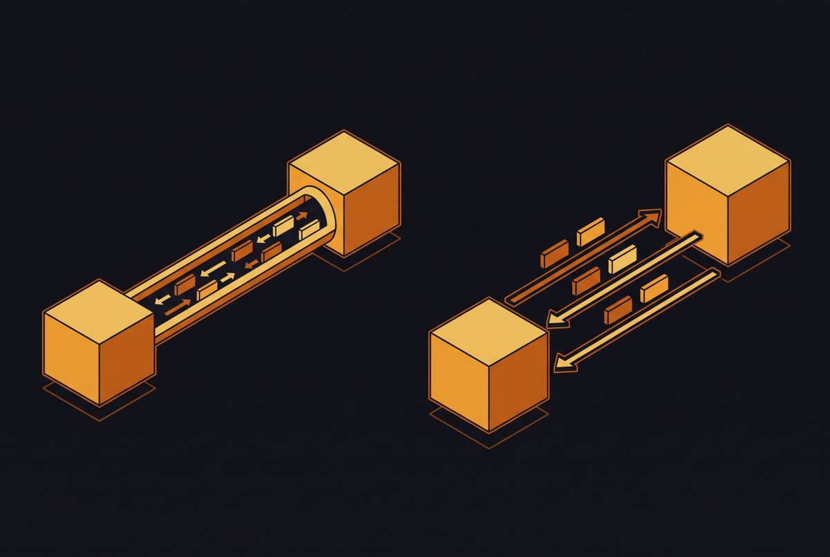 Cover illustration for “WebSocket vs REST API”