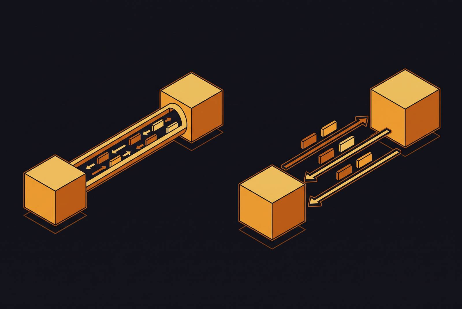 Cover illustration for “WebSocket vs REST API”