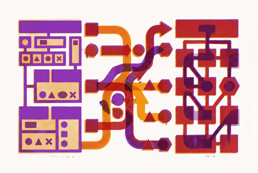 Cover illustration for “Data Transformation Patterns Between Third-Party API Schemas”