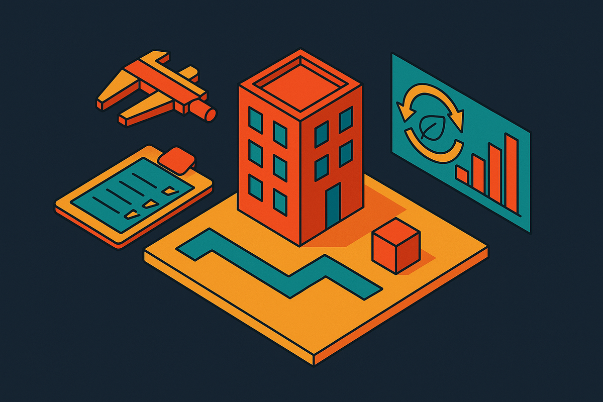 Cover illustration for “Whole-Life Carbon Assessment for New Construction Projects”