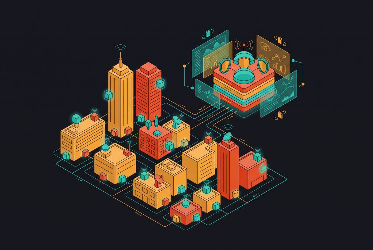 Cover illustration for “Smart City Sensor Networks and Data Governance”