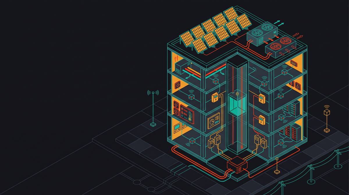 Cover illustration for “Smart Building Technologies Overview for Developers”