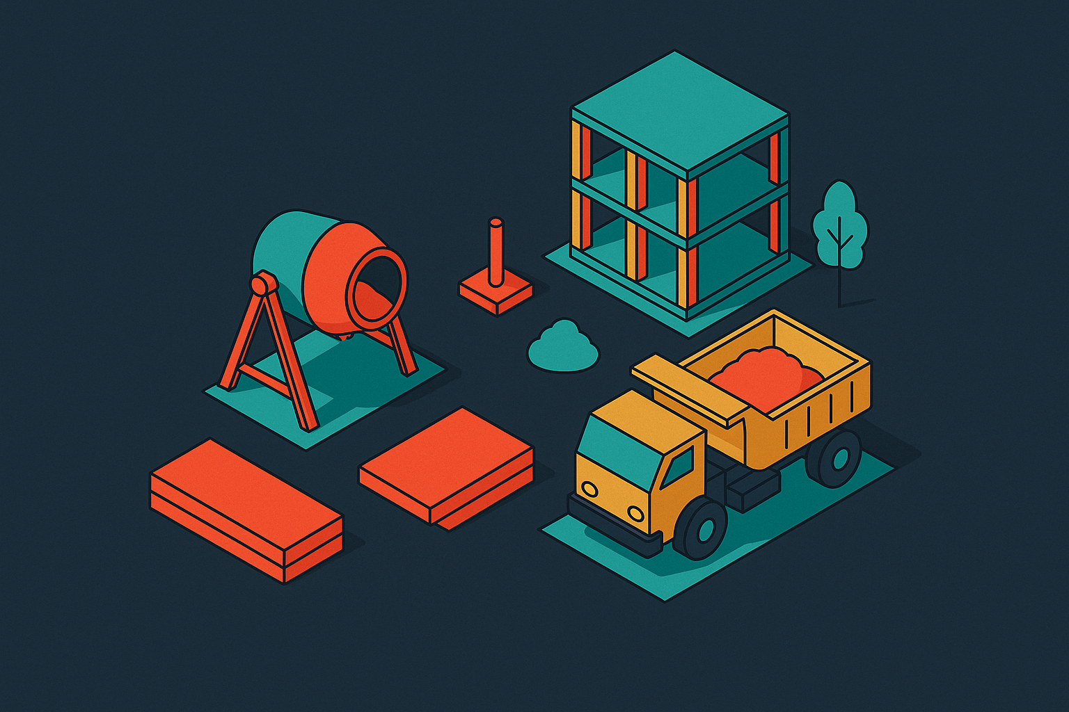 Cover illustration for “Low-Carbon Concrete Alternatives in Commercial Construction”