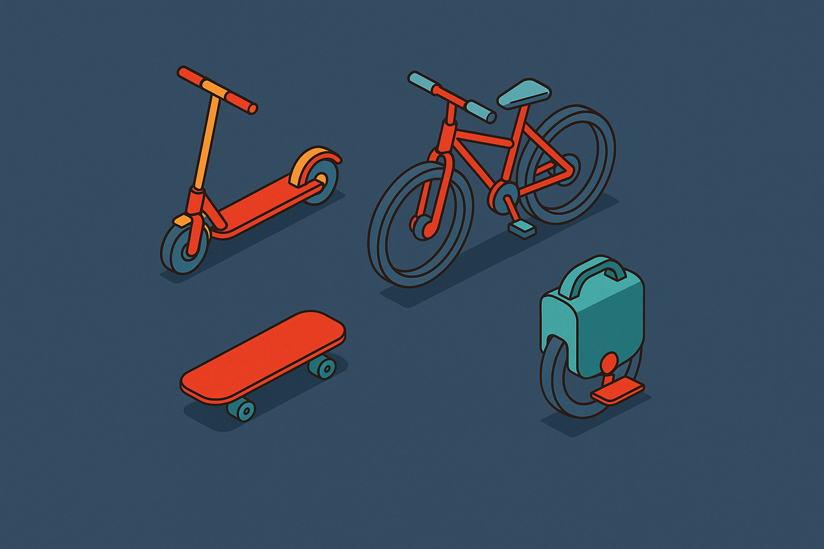 Cover illustration for “Types of Micromobility Devices Explained”