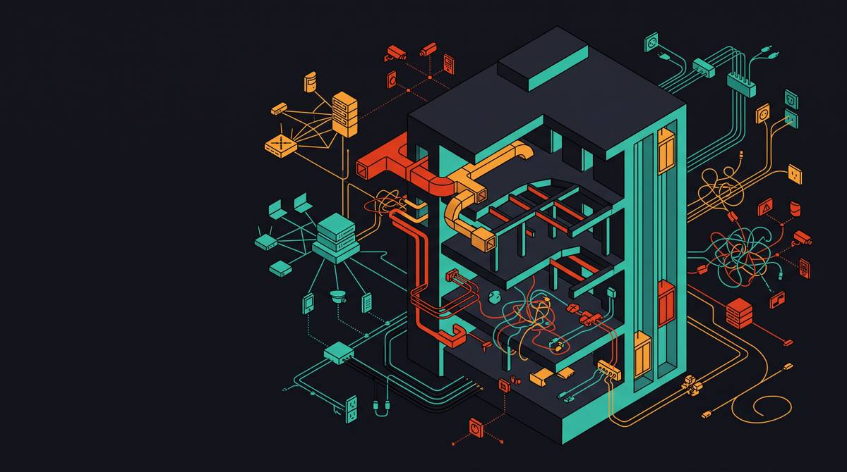 Cover illustration for “Smart Building Systems Integration Challenges”