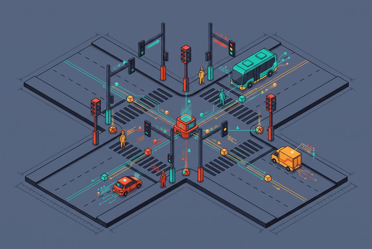 Cover illustration for “AI-Powered Traffic Management Systems in Cities”