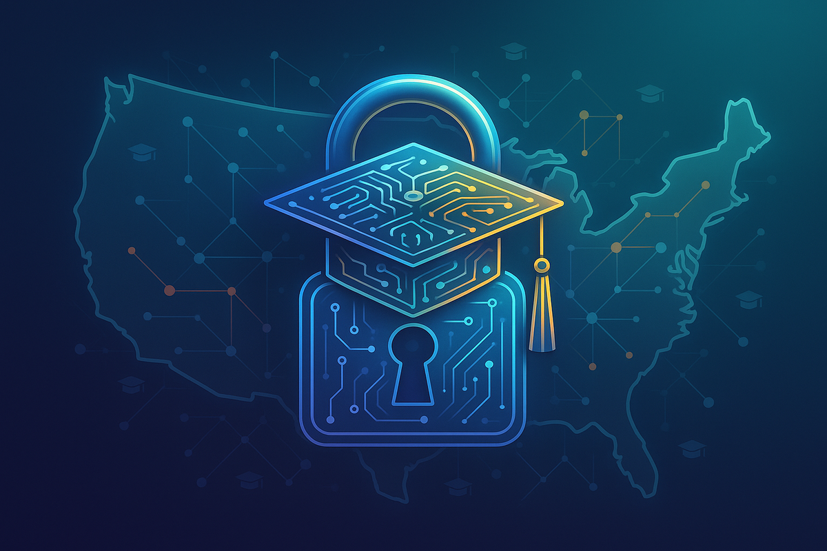 Cover illustration for “Student Data Privacy Frameworks Across US State Regulations”