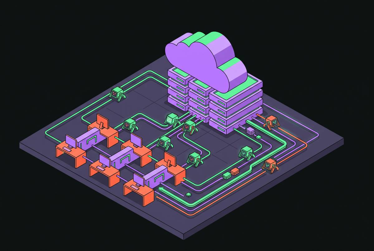 Cover illustration for “Running Codex Agents on Cloud Infrastructure at Team Scale”